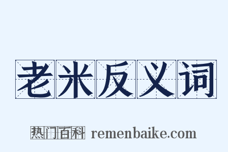 老米反义词是什么意思的图片